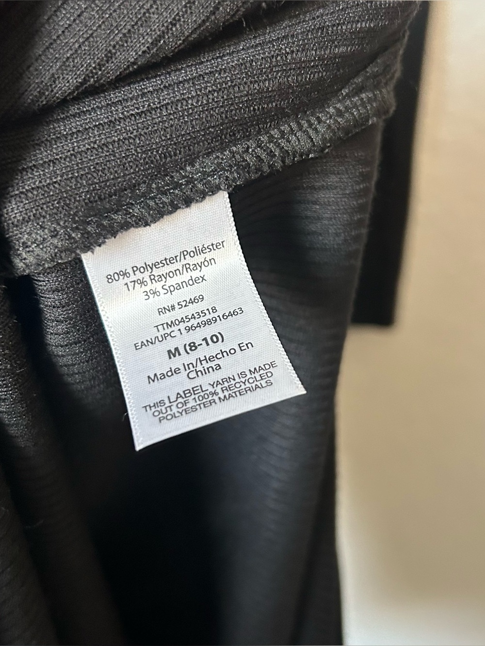 Time & Tru Ribbed Long Sleeve Maternity Dress - Picture 12 of 12